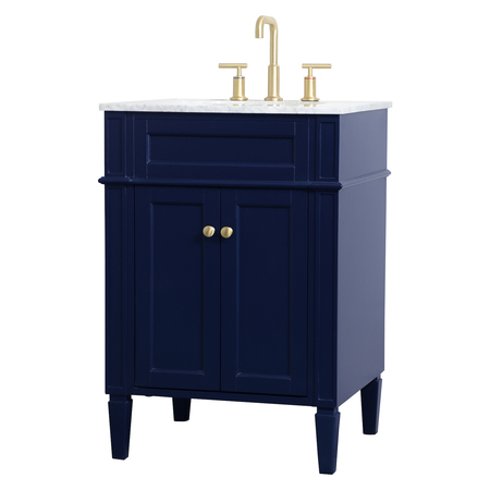 Elegant Decor 24 Inch Single Bathroom Vanity In Blue VF12524BL